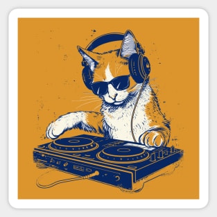 DJ Cat Sticker